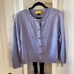 St. John  Button Up Cardigan Sweater Size XL Color Purple Gold Photo 1