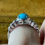 Sleeping Beauty Turquoise Sterling Silver Ring Size 7 Blue Photo 1
