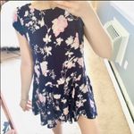Urban Outfitters UO cooperative blue floral ruffle peplum dress Photo 2