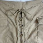 Wild Honey Woman’s Khaki Lace Up Night Out Casual Mini Trendy Skirt Size Medium Photo 1