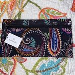 Vera Bradley  Pencil Pouch Bandana Swirl black orange pink white green paisley Photo 0