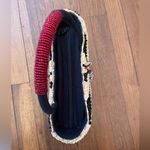 NWT Lele Handwoven & Knotted Chrystal Embellished Straw Handbag/ Purse Black Photo 4