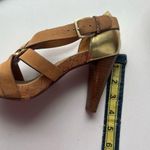 Cole Haan $230  Air Jocelyn Birch Sandal Heel Shoes Women's Gold Brown 6.5 Photo 7