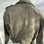 Walter Baker  Liz Crop Moto Leather Jacket L Army Green‎ Large Photo 7
