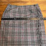 VTG Sag Harbor Plaid Faux Wrap Wool Blend Skirt Gray Size 18 Photo 5