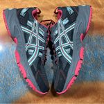 ASICS Gel-Venture 5 Black blue red Athletic Trail running shoes size 8.5 Photo 2