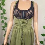 Elegant Olive Green Halter Dress New Size M Photo 7