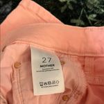 MOTHER Women's Coral/Peach Straight Leg Jeans Pink Size 27 Photo 5