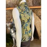 Chico's  Leaf Print Button Down Jean Vest Women's Size 0 (Size Small) Photo 1