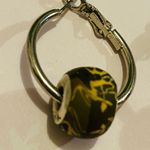 Viva Beads Boho Elegant Clay Beaded Hoop Earrings Earthy Design Gold Photo 5