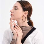 ✨ Tortoise Shell Hoops Earring✨ Brown Photo 0