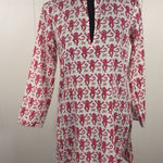 Roberta Roller Rabbit Pink Monkeys Print Beach Tunic Top Size XS Cotton Resort Photo 0