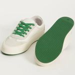 The Row Marley Suede Paneled Leather Sneakers Milk White Womens Size 35 5 Photo 4