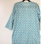 Roberta Roller Rabbit Roller Rabbit Womens Top Blue Sardina Kurta Tunic V Neck 3/4 Sleeve Blouse XS Photo 7