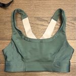 Fabletics  silver and Green Sports Bra size small Photo 0