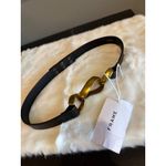 frame denim  Triple Twist Chain Leather Belt Black Womens Size Small Photo 5