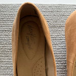 dexflex comfort Dexflex Tan Patent Suede Buckle Ponted Toe Wedge Heels Size 10 Photo 4