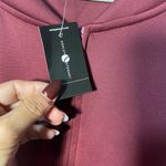 Ashley Stewart  Burgundy and Pink Bomber Jacket Photo 4