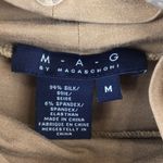 Magaschoni  Silk Tan Sleeveless Turtleneck Top M Photo 7