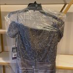 La Femme COPY - Off the Shoulder Beaded Satin Trumpet Gown Photo 5