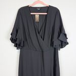 City Chic NWT  Flutter Me Maxi Dress Black Size M / 18 Photo 4