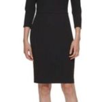 Calvin Klein  Scuba-Crepe Black Dress Size 12P… Photo 0