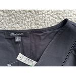 Madewell  V-Neck Balloon Sleeve Empire Midi Dress In Black NO147 Size M Photo 5