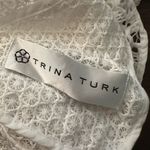 Trina Turk  white eyelet crochet lace zip up jacket Photo 6