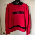 Starter  Black Label Red & Black Hoodie Large Bejeweled Pullover Photo 0