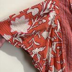 Knox Rose Women's Flutter Short Sleeve Top Shirt Orange Floral XXL Boho Colorful Photo 3