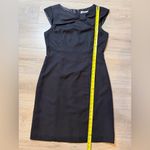Studio I Elegant Black Midi Dress with Bow Detail Size 10 Photo 8