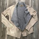 Democracy Raw Hem Cardigan Sweater with pockets, size Medium, pit to pit is 19, front length side is 31, back length is 22 Photo 0