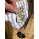 L.L.Bean Coat Womens Medium Tan Khaki Belted Trench Single Breasted Button Front Photo 5