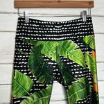 Gold Sheep  Tropical Print Athletic Leggings Size Large Photo 3