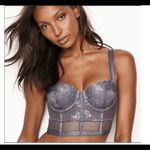 Victoria's Secret Victoria’s Secret Very Sexy Gray Silver Sparkle Lined Balconet Bra Top 34C Photo 9