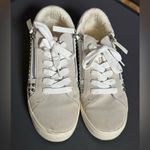 Steve Madden Cream Studded Low-Top Sneakers with Suede Finish Photo 2