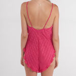 Vintage Barbizon Pink Striped Satin V Photo 1