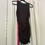 BTFBM Knit Ruched Black Dress Photo 2