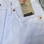 Levis 501 Jeans Womens 28x26 Light Pink Straight Leg Raw Hem Denim Casual New Size 28 Photo 14
