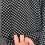 ZARA  Basic Women's Polka Dot V Neck Long Sleeve Blouse Black‎ White Size Small Photo 8