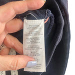 J.Crew Navy Blue Striped Cozy Cotton Blend Sweatshirt Women Sz L Photo 5