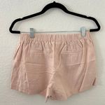 Venus Peach Linen Pocket Elastisicized Waist Pleated Women Size 4 Shorts Photo 1