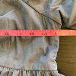 Japna  Smocked Puff Sleeve Square Neck Peplum Top Blue Cotton Small Cotagecore Photo 5