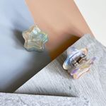 2pc Smiley Star Multicolored Mini Claw Clip Set | Eco Photo 1