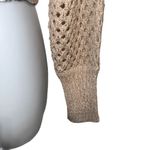 EXPRESS Open Knit Dolman Sleeve Crop Sweater Ivory With Gold Threading NWOT XS Photo 4