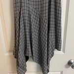 NSR Black Alyson Asymmetrical Sharkbite Hem Plaid Dress Photo 3