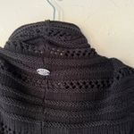Athleta Black Knit Open Front Waterfall Cardigan Sweater XL Wilton Wrap Chunky Photo 8