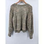 MOTH by Anthropologie Textured Wool Blend Sweater Pullover Earth Tones Small Brown Photo 3