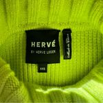 Herve Leger HERVÉ by Hervé Léger Turtleneck Dress Lime Green Size XXS Photo 11
