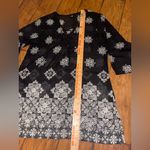 a.n.a  Black Sheer Cover-Up with White Floral Design dress beach pool size Large Photo 4